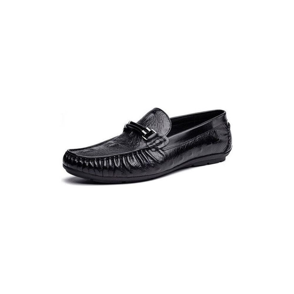 Mocassins Pour Hommes Richelieu Exotiques Cuir Crocodile Vintage