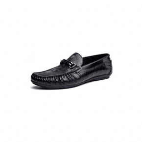 Mocassins Pour Hommes Richelieu Exotiques Cuir Crocodile Vintage