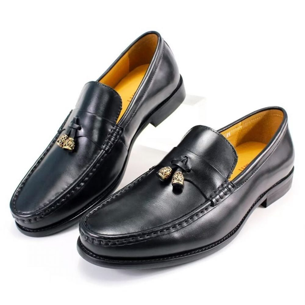 Mocassins Richelieu À Enfiler Pour Hommes - Noir