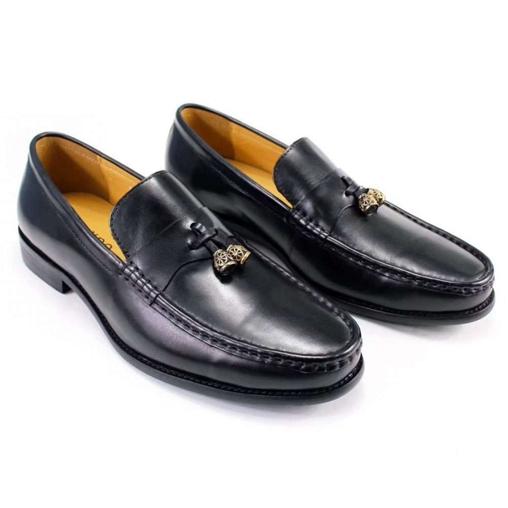 Mocassins Richelieu À Enfiler Pour Hommes - Noir