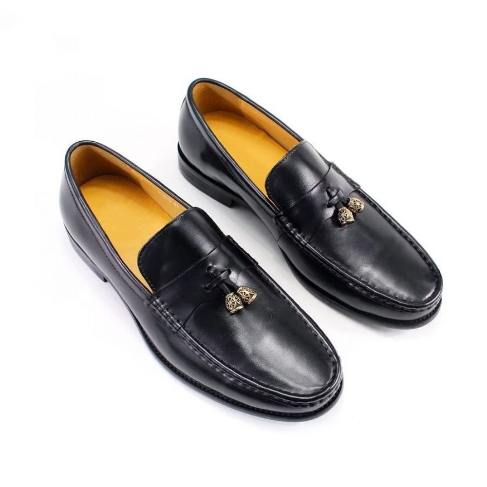 Mocassins Richelieu À Enfiler Pour Hommes - Noir