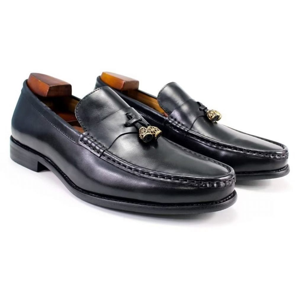 Mocassins Richelieu À Enfiler Pour Hommes - Noir