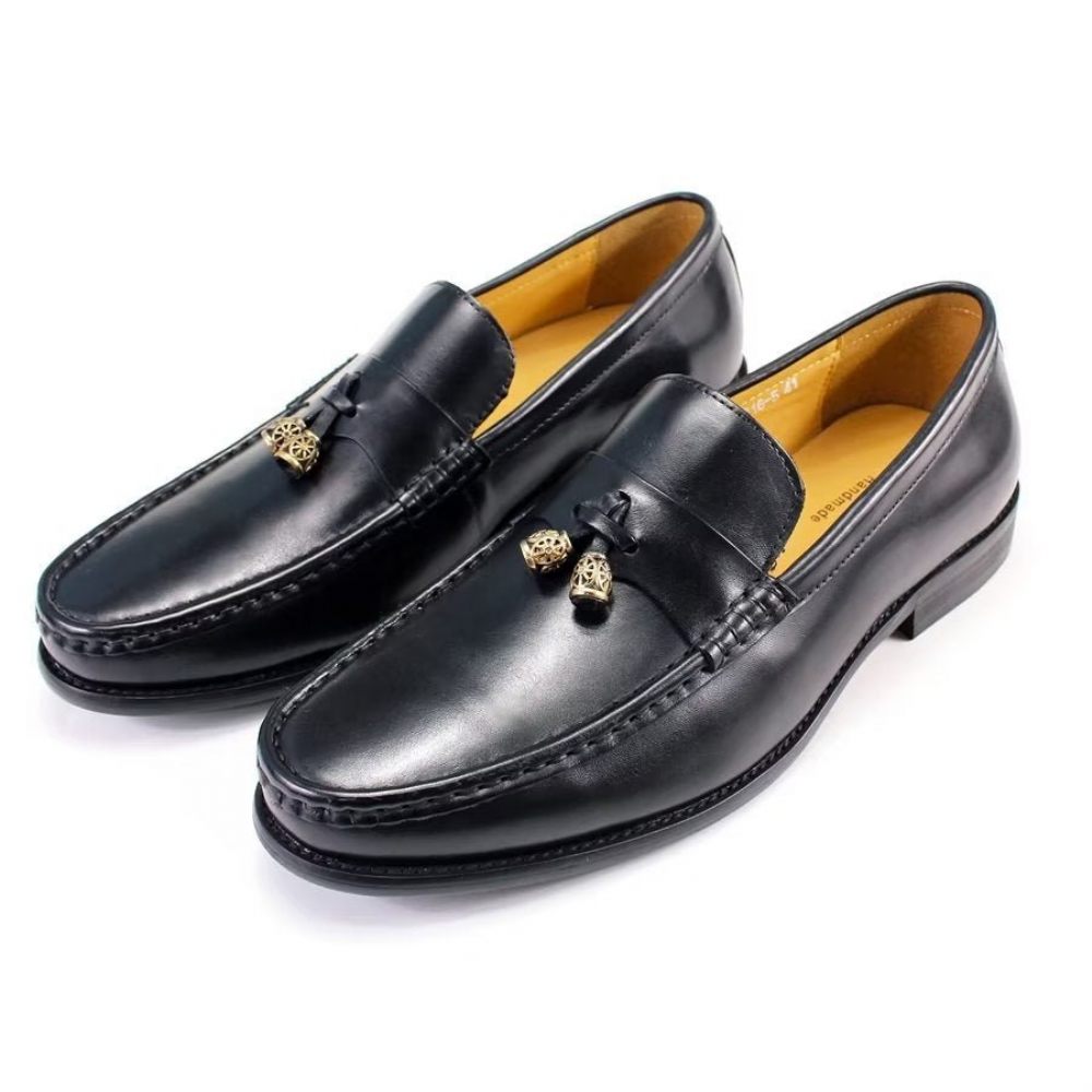 Mocassins Richelieu À Enfiler Pour Hommes - Noir