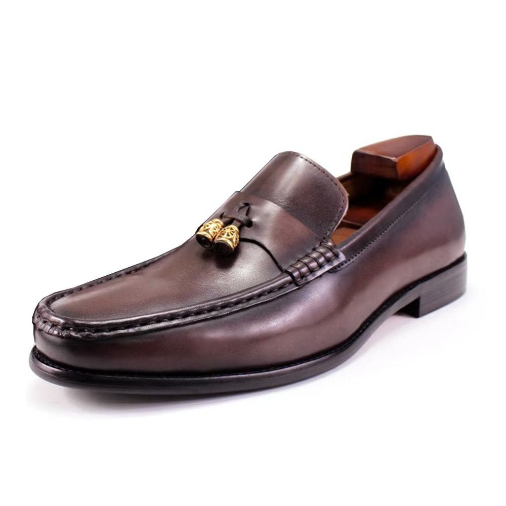 Mocassins Richelieu À Enfiler Pour Hommes - Café