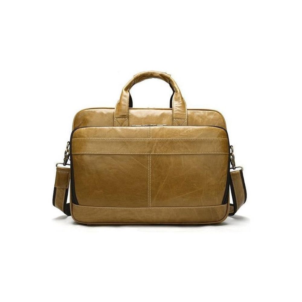 Porte-documents Pour Hommes Bureau À Fermeture Éclair Cuir Exotique Luxe - Or