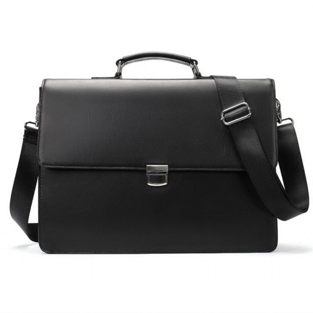 Porte-documents Pour Hommes Luxe Cuir Exotica Ordinateur Portable - Noir