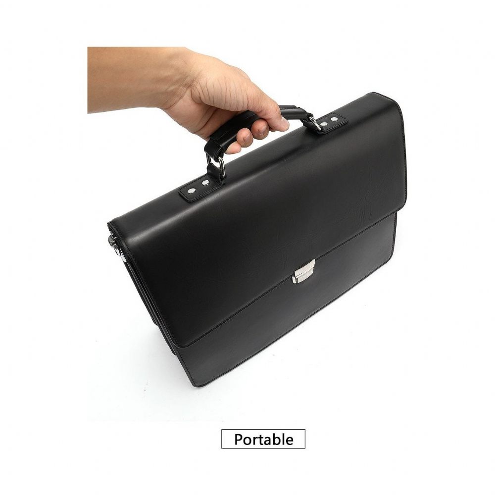 Porte-documents Pour Hommes Luxe Cuir Exotica Ordinateur Portable - Café