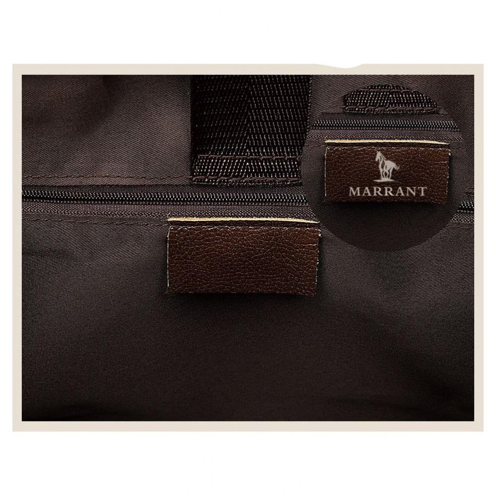 Porte-documents Pour Hommes Luxe Cuir Exotique Avec Fermeture Éclair Ordinateur Portable - Café