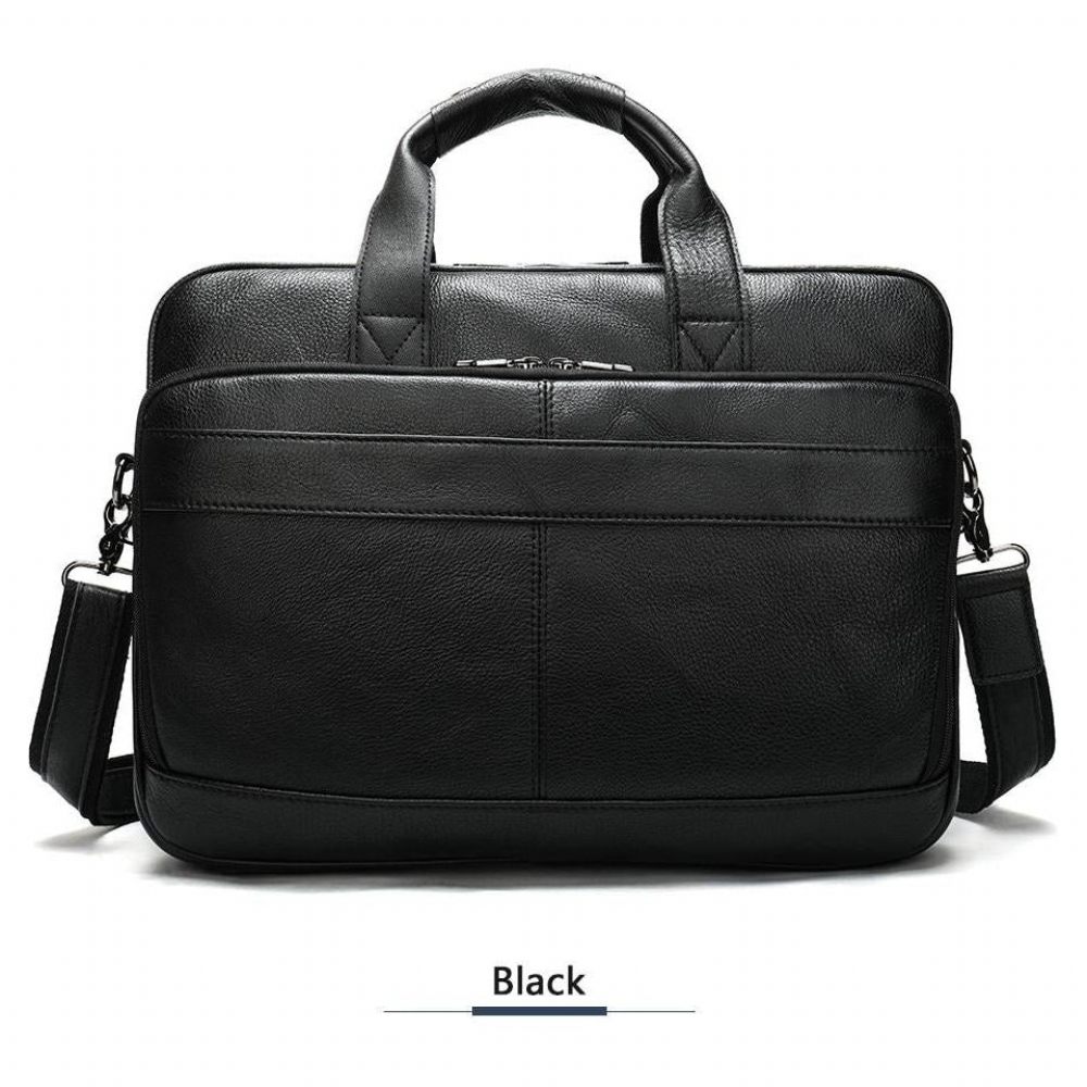 Porte-documents Pour Hommes Luxe Cuir Exotique Ordinateur Portable - Noir