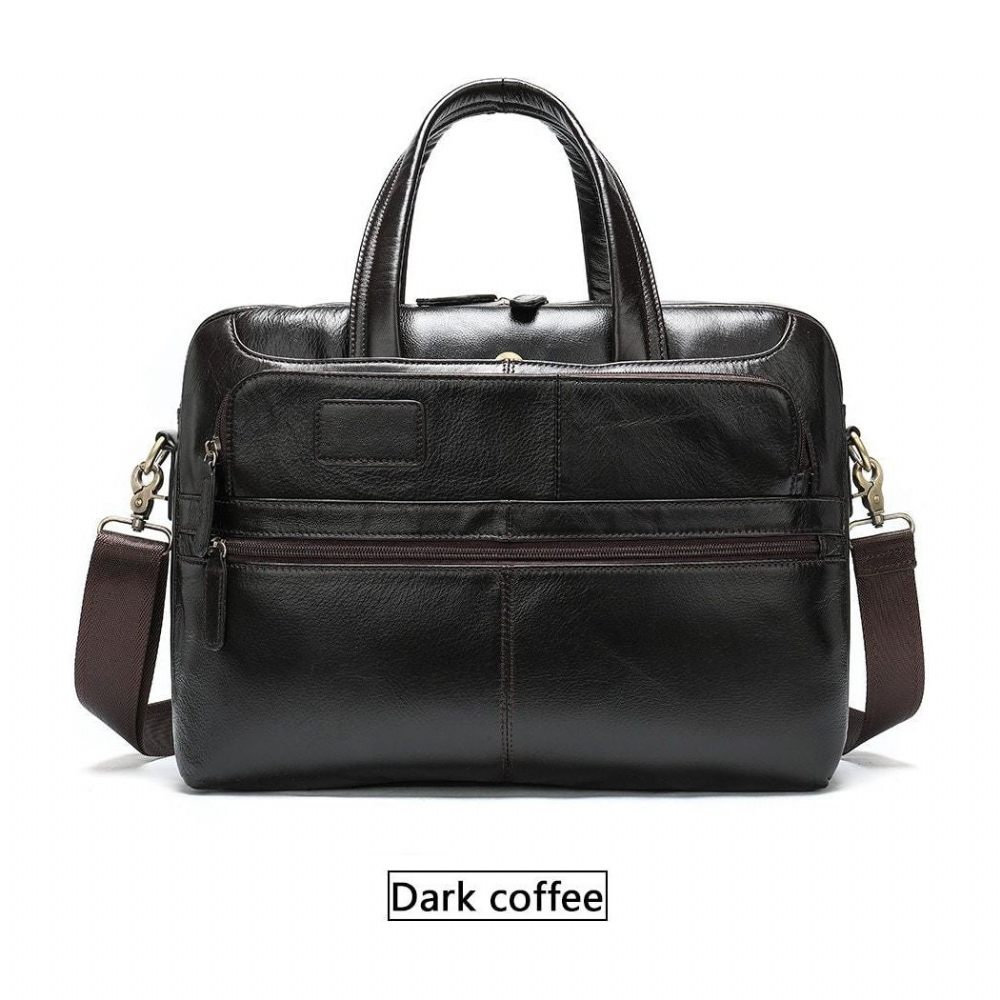 Porte-documents Pour Hommes Luxe Cuir Exotique Ordinateur Portable - Noir