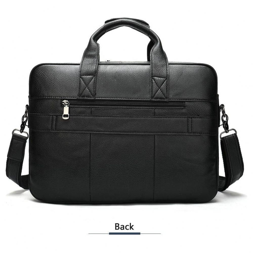 Porte-documents Pour Hommes Luxe Cuir Exotique Ordinateur Portable - Noir