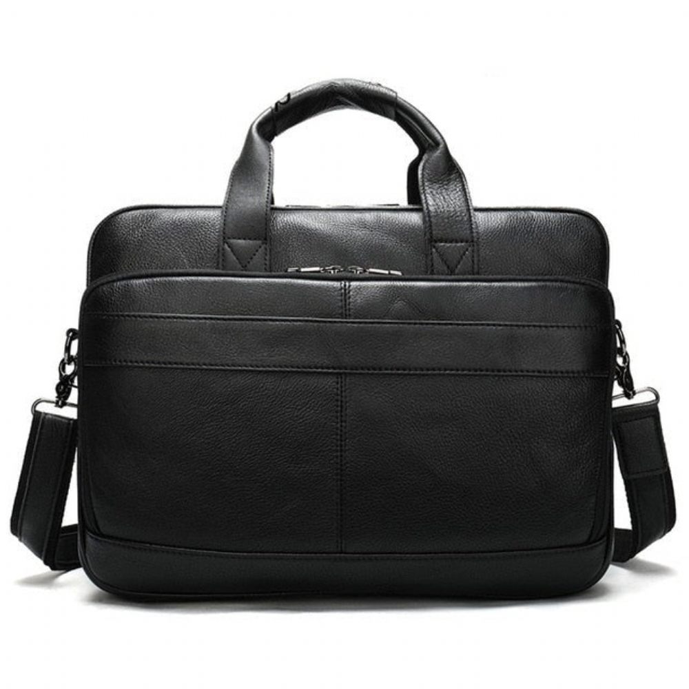 Porte-documents Pour Hommes Luxe Cuir Exotique Ordinateur Portable - Noir