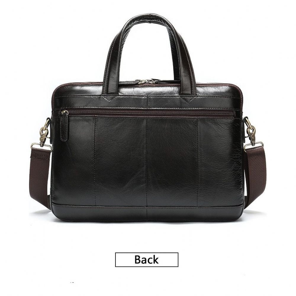 Porte-documents Pour Hommes Luxe Cuir Exotique Ordinateur Portable - Noir