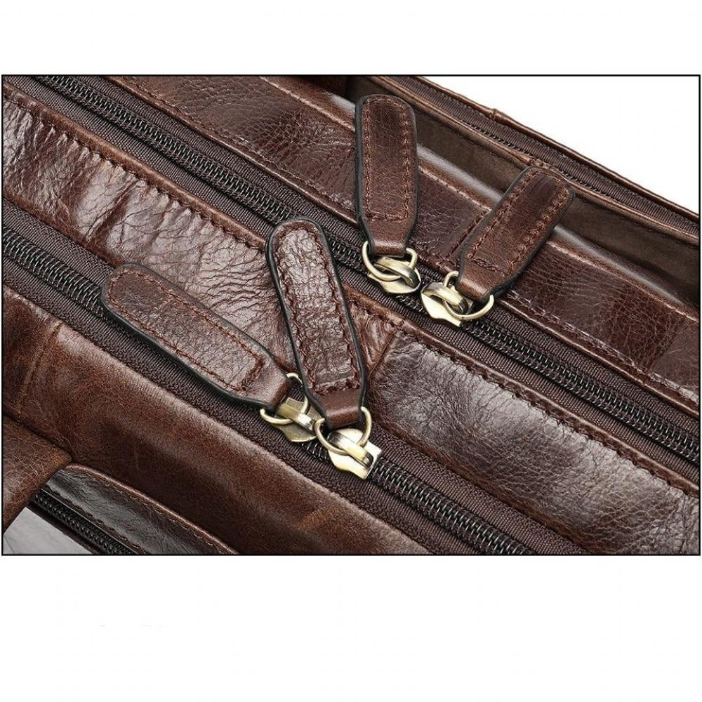 Porte-documents Pour Hommes Luxe Cuir Exotique Ordinateur Portable - Café