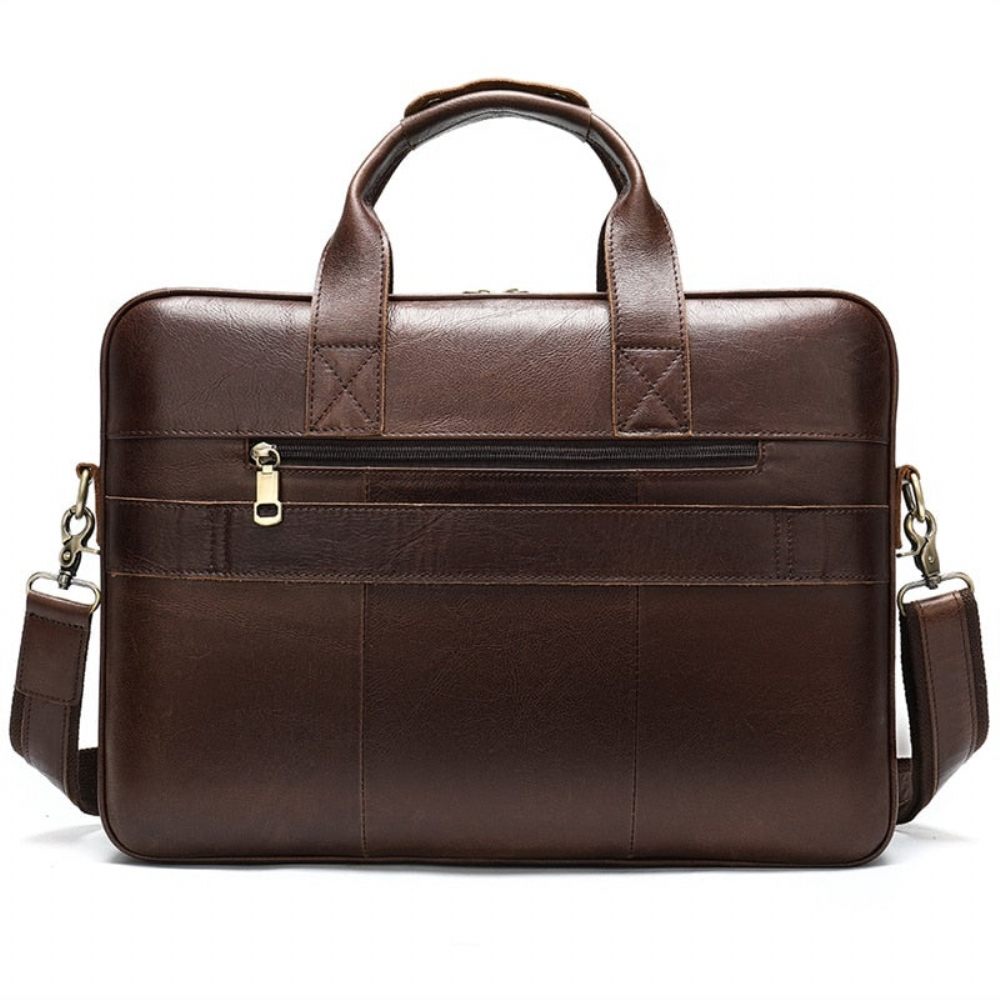 Porte-documents Pour Hommes Luxe Cuir Exotique Ordinateur Portable - Café