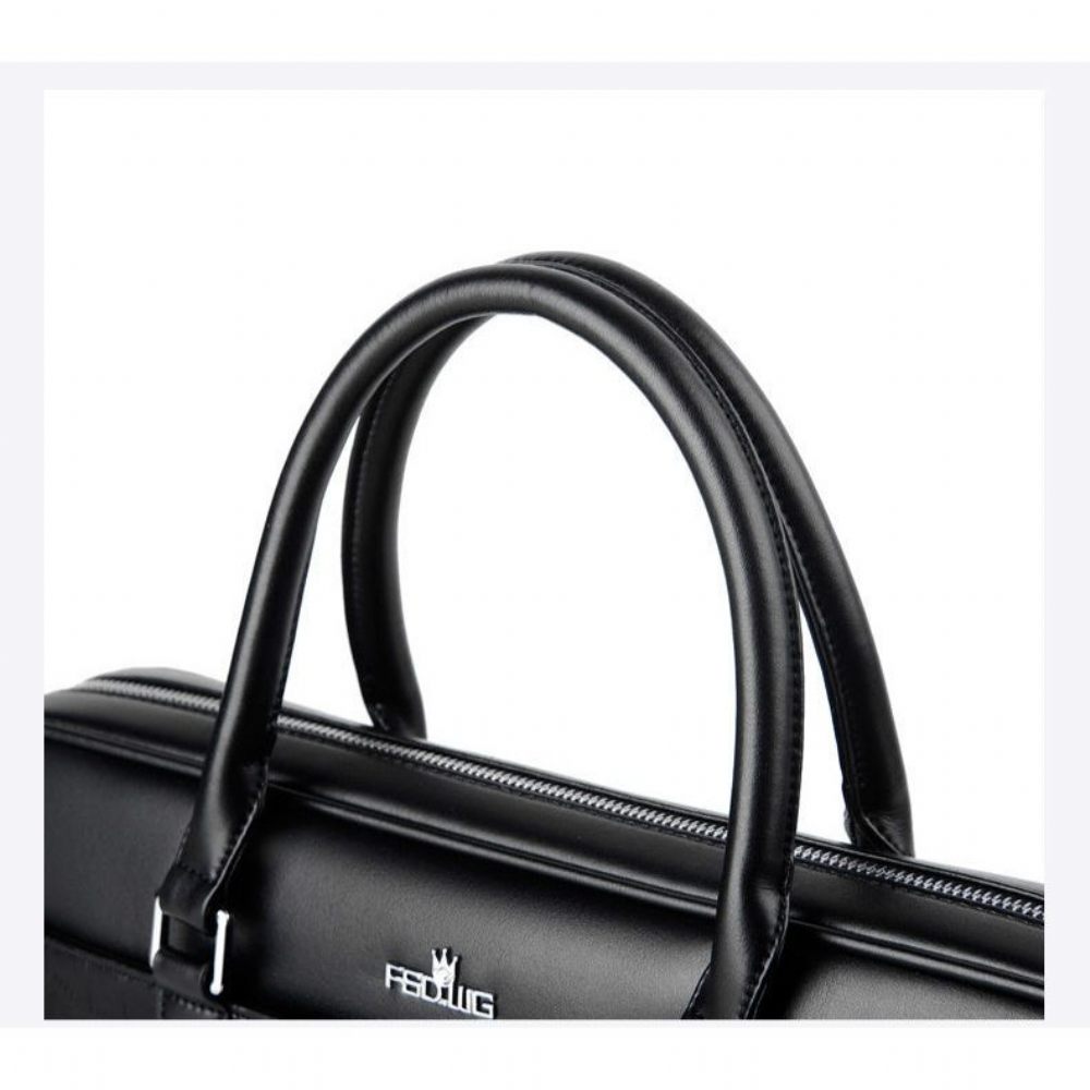 Porte-documents Pour Hommes Ordinateur Portable Cuir Exotique - Noir