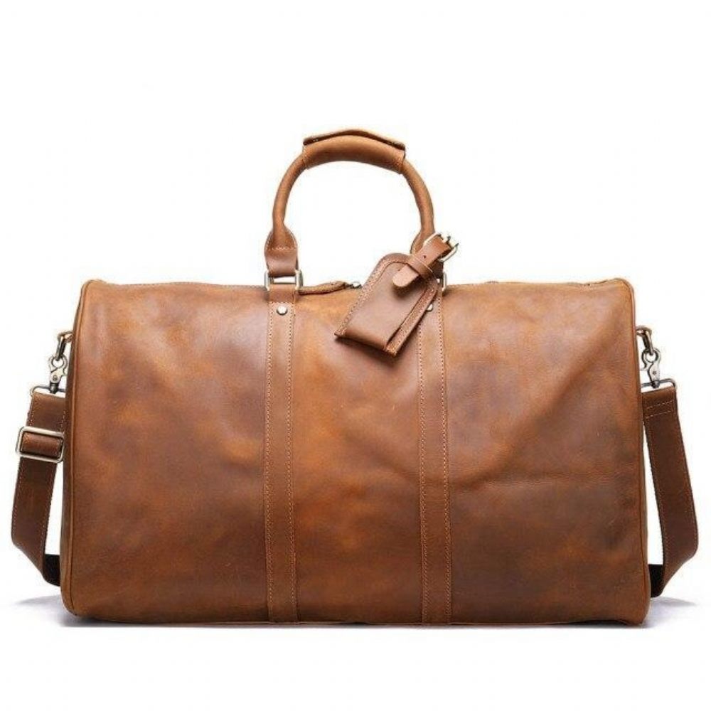 Porte-documents Pour Hommes Sac Voyage Cuir Luxe - Marron