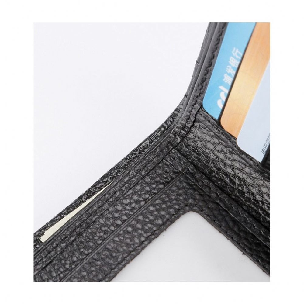 Portefeuilles Pour Hommes Porte-cartes Vintage Cuir Crocodile Luxe - Noir