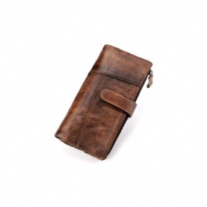 Portefeuilles Pour Hommes Portefeuille Long Luxe Cuir Vintage Rfid