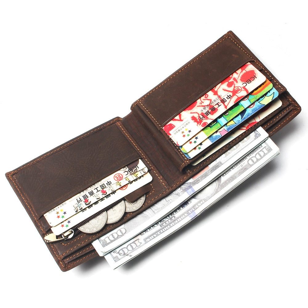 Portefeuilles Pour Hommes Portefeuille Luxe Avec Porte-cartes Crocskin - Café