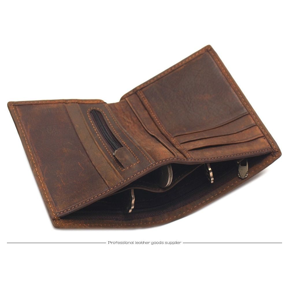 Portefeuilles Pour Hommes Portefeuille Luxe Cuir Croctail - Café