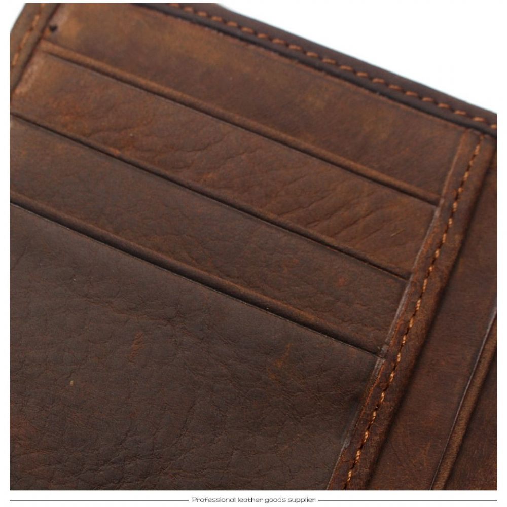 Portefeuilles Pour Hommes Portefeuille Luxe Cuir Croctail - Café