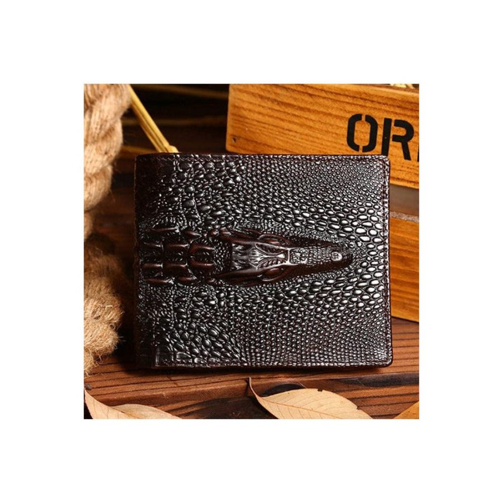 Portefeuilles Pour Hommes Portefeuille Luxe Cuir Vache Croctex - Café Croix