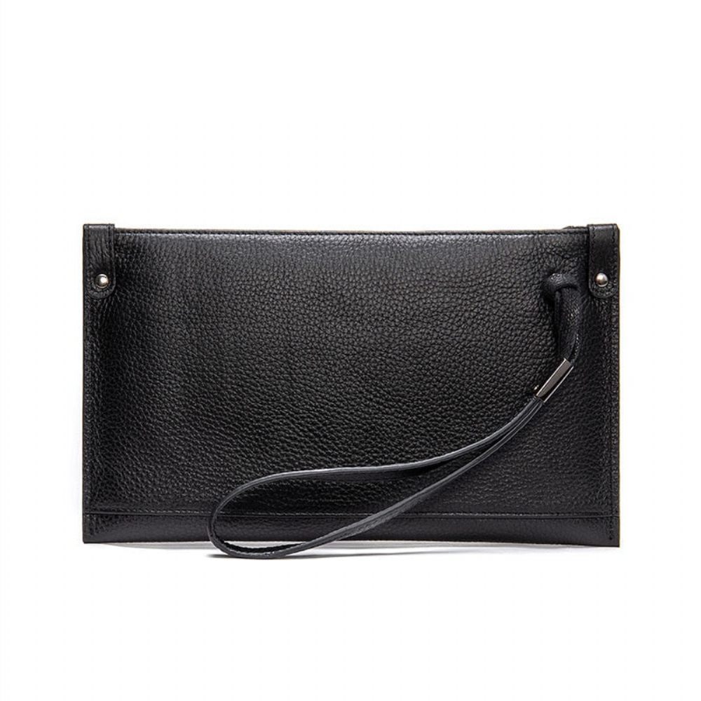 Portefeuilles Pour Hommes Portefeuille Pochette Exotique Froncé - Noir