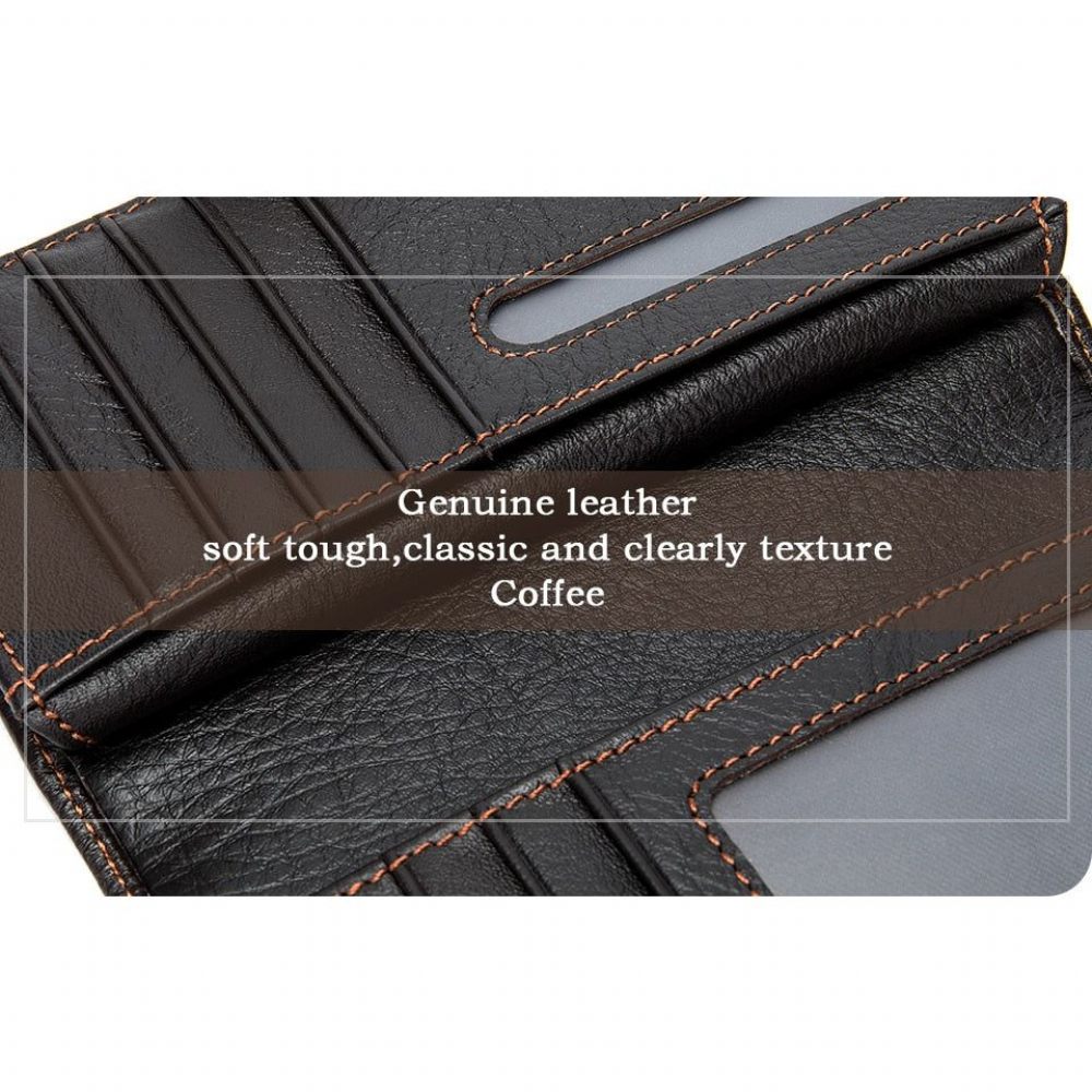 Portefeuilles Pour Hommes Portefeuille Porte-cartes Cuir Fin Exotique - Café