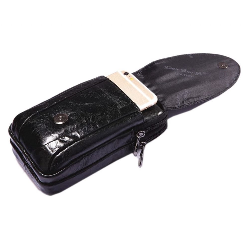 Portefeuilles Pour Hommes Portefeuille Voyage Cuir Vachette - Noir