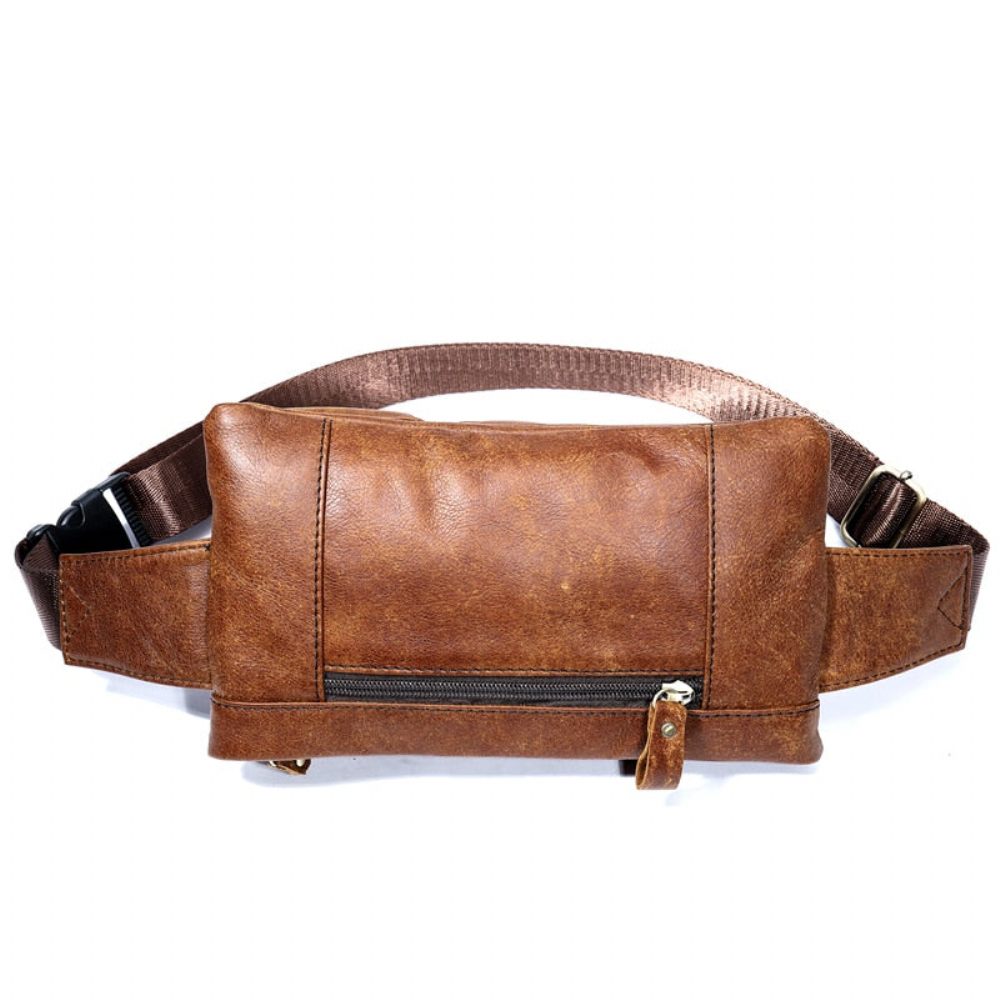 Portefeuilles Pour Hommes Sac Banane Cuir Exotique - Marron