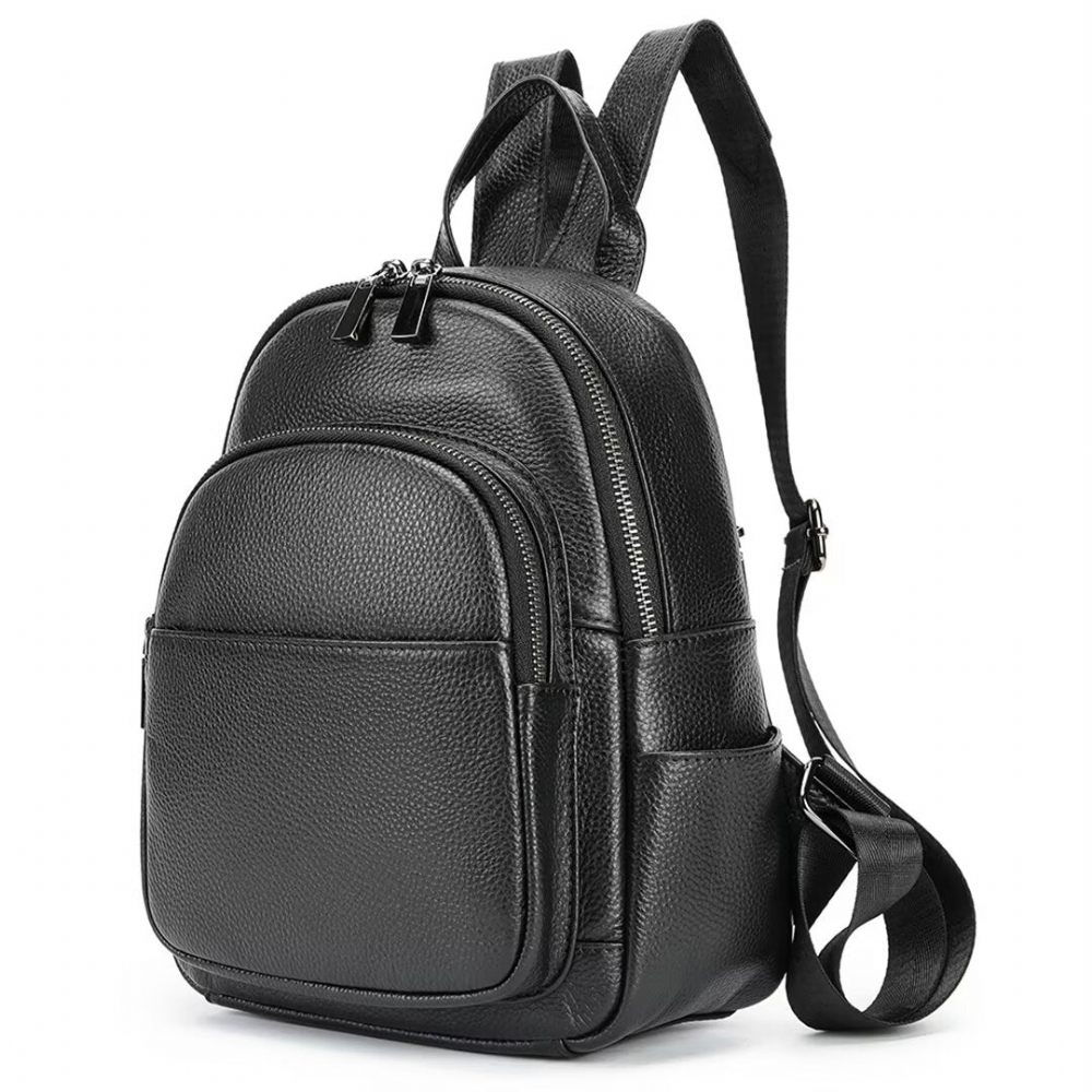 Sac À Dos Cuir Exotique Trailblazer's Treasure Pour Hommes - Noir