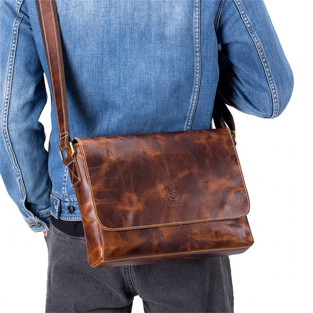 Sacs À Bandoulière Pour Hommes Aristocrat Urban Leather Portfolio - Marron