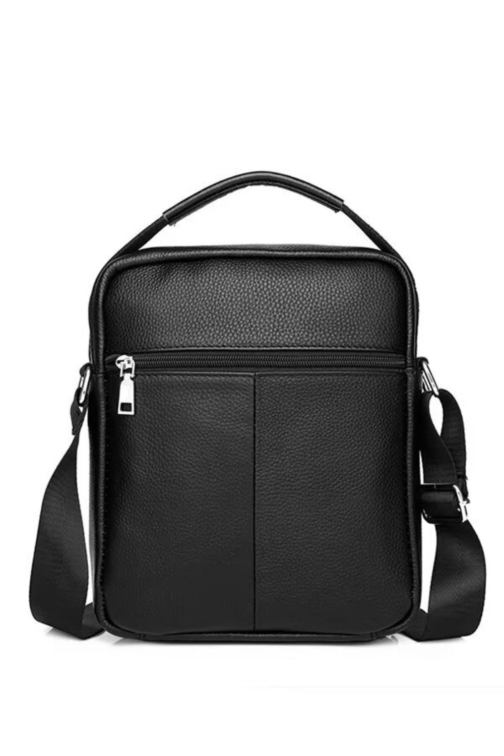 Sacs À Bandoulière Pour Hommes Bref Cuir Style Souverain - Noir