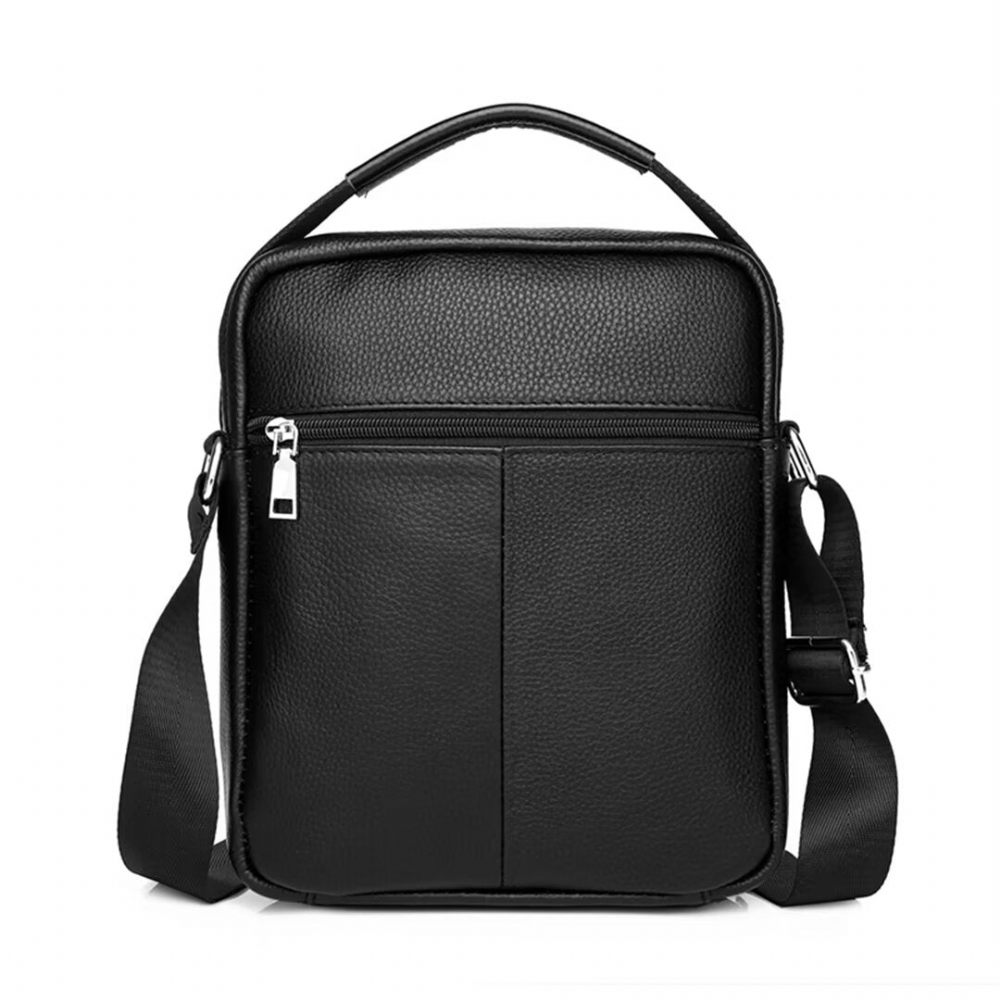 Sacs À Bandoulière Pour Hommes Bref Cuir Style Souverain - Noir