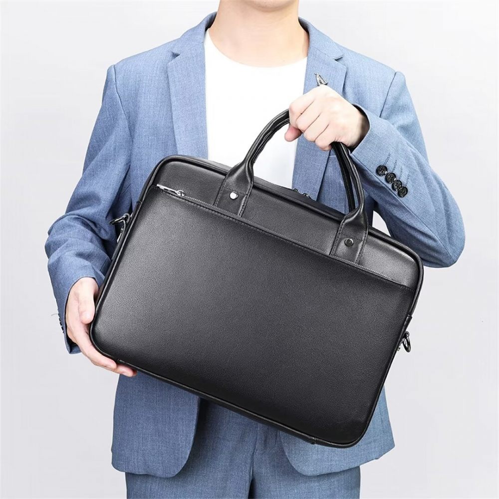 Sacs À Bandoulière Pour Hommes Cabas Cuir D'alligator Urbane Edge - Noir