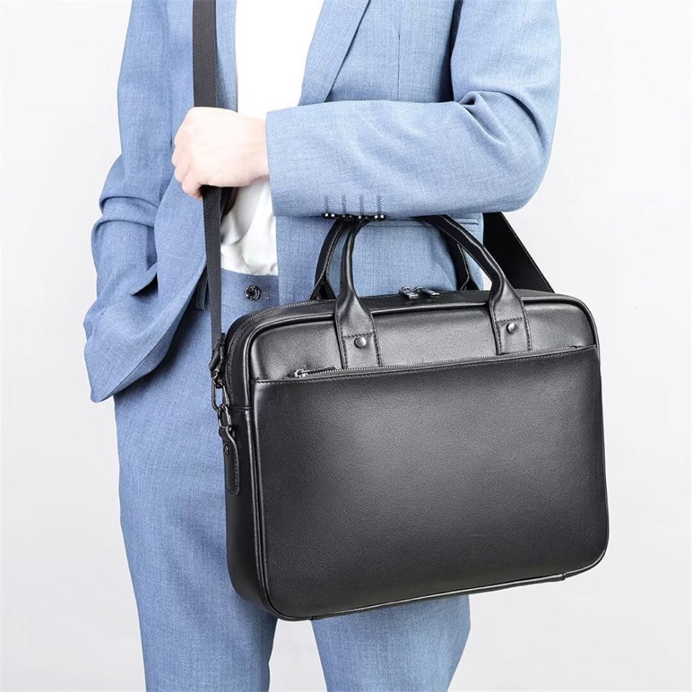 Sacs À Bandoulière Pour Hommes Cabas Cuir D'alligator Urbane Edge - Noir