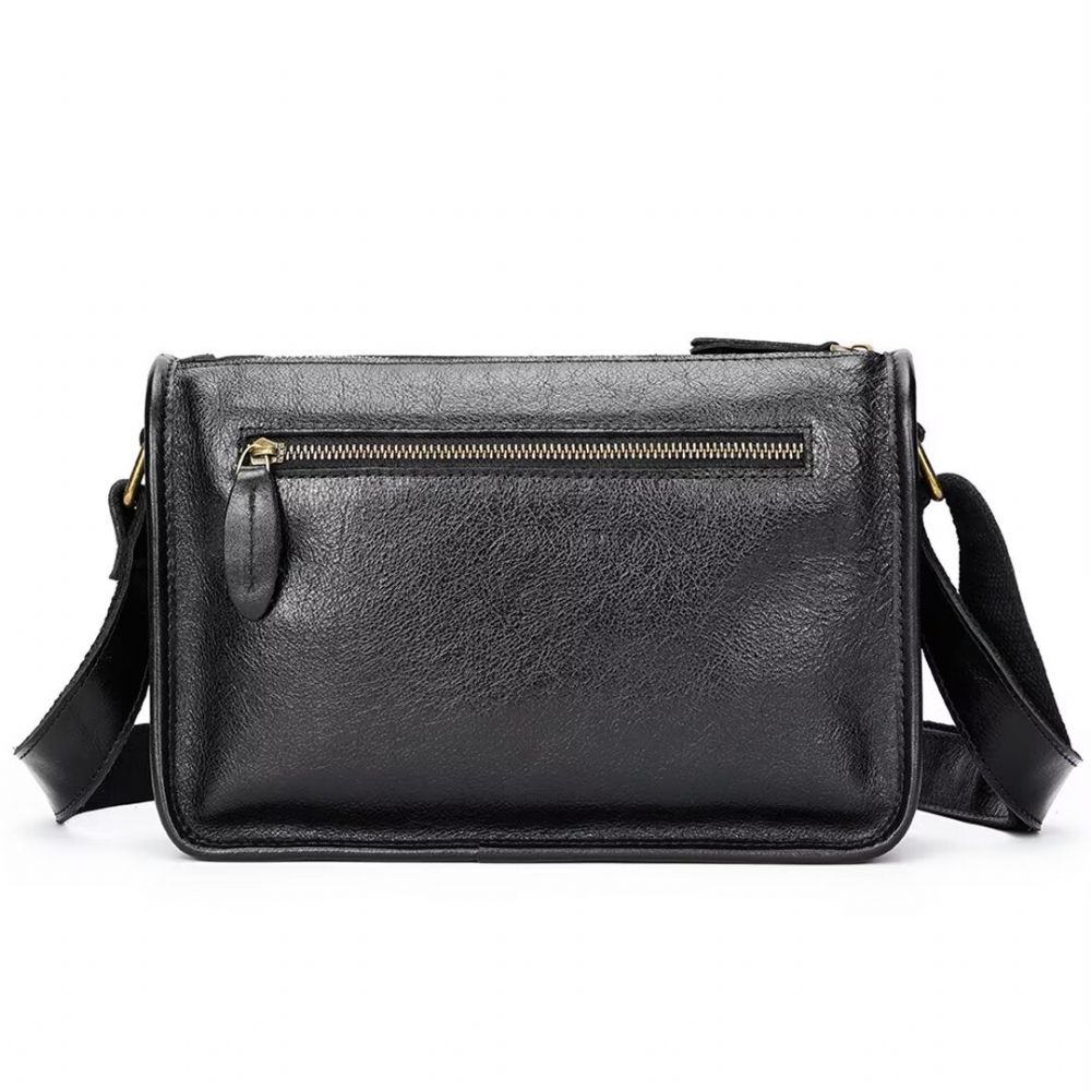 Sacs À Bandoulière Pour Hommes Cabas Cuir Raffiné Regal - Noir1