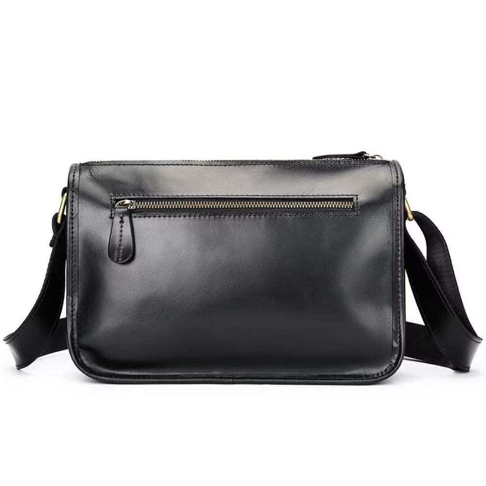 Sacs À Bandoulière Pour Hommes Cabas Cuir Raffiné Regal - Noir1