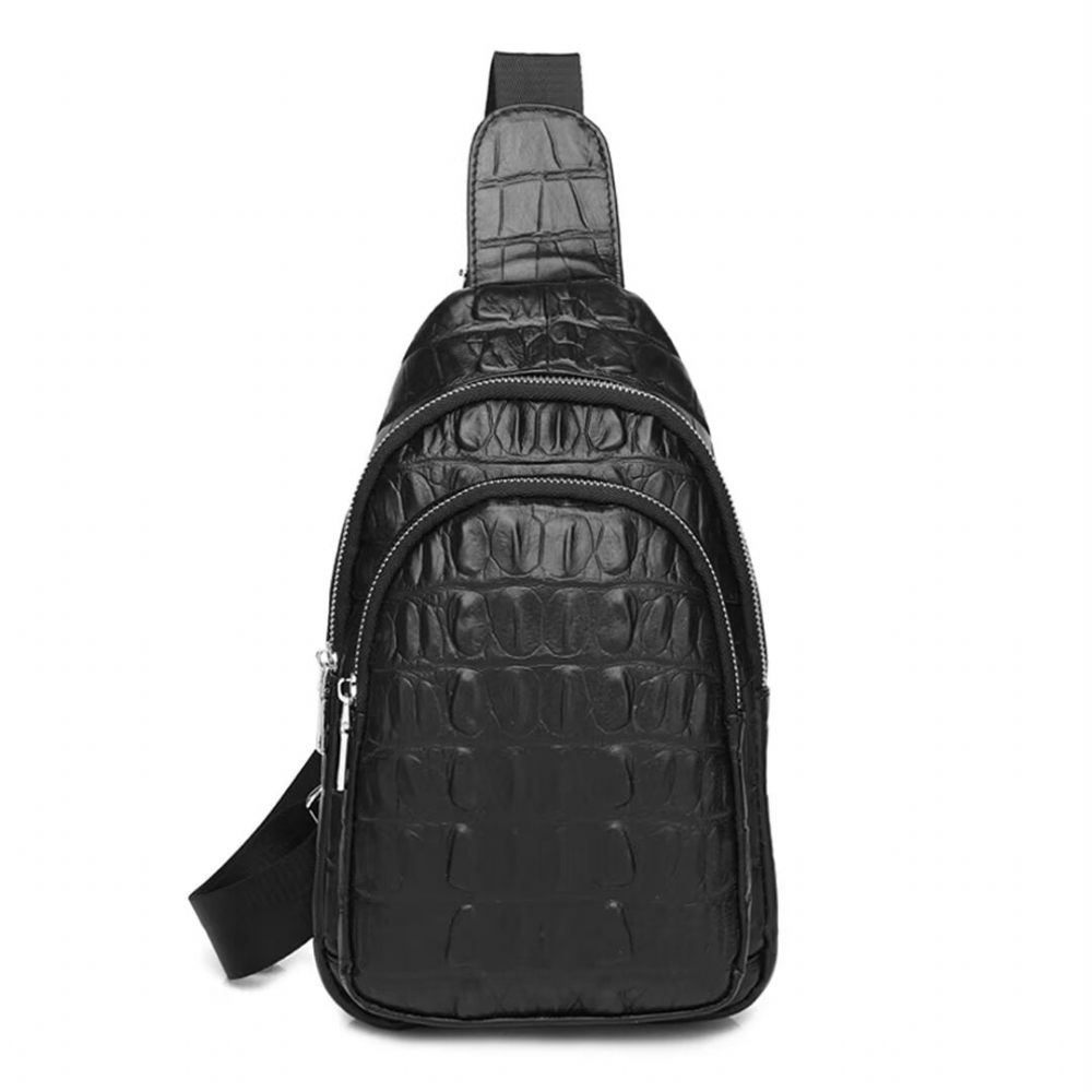 Sacs À Bandoulière Pour Hommes Chic Urban Leather Tote - Noir