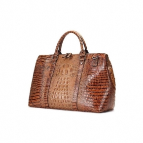 Sacs À Bandoulière Pour Hommes Duffle Voyage Cuir Crocodile Exotique