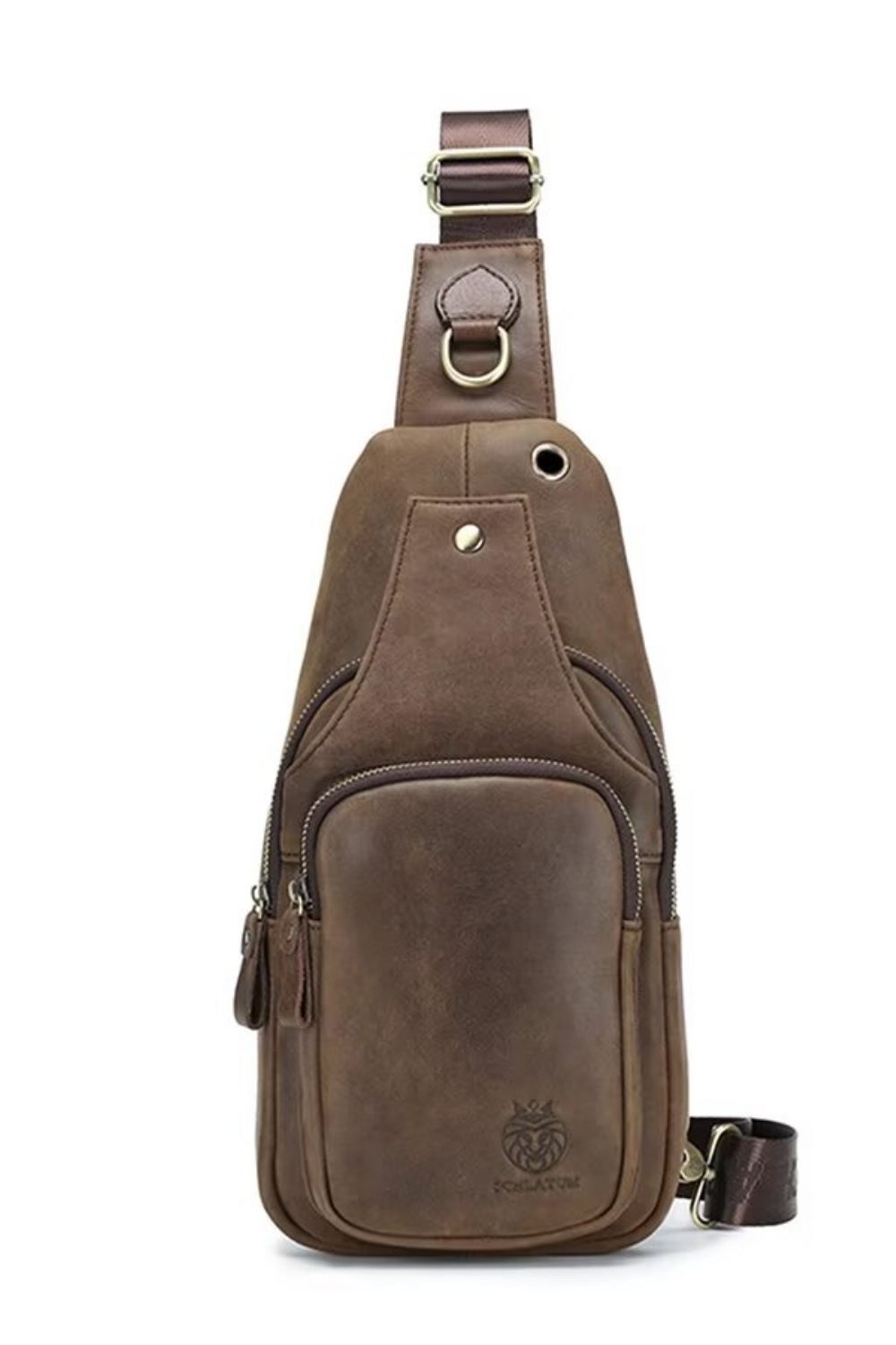 Sacs À Bandoulière Pour Hommes Executive Leather Day Tote - Marron