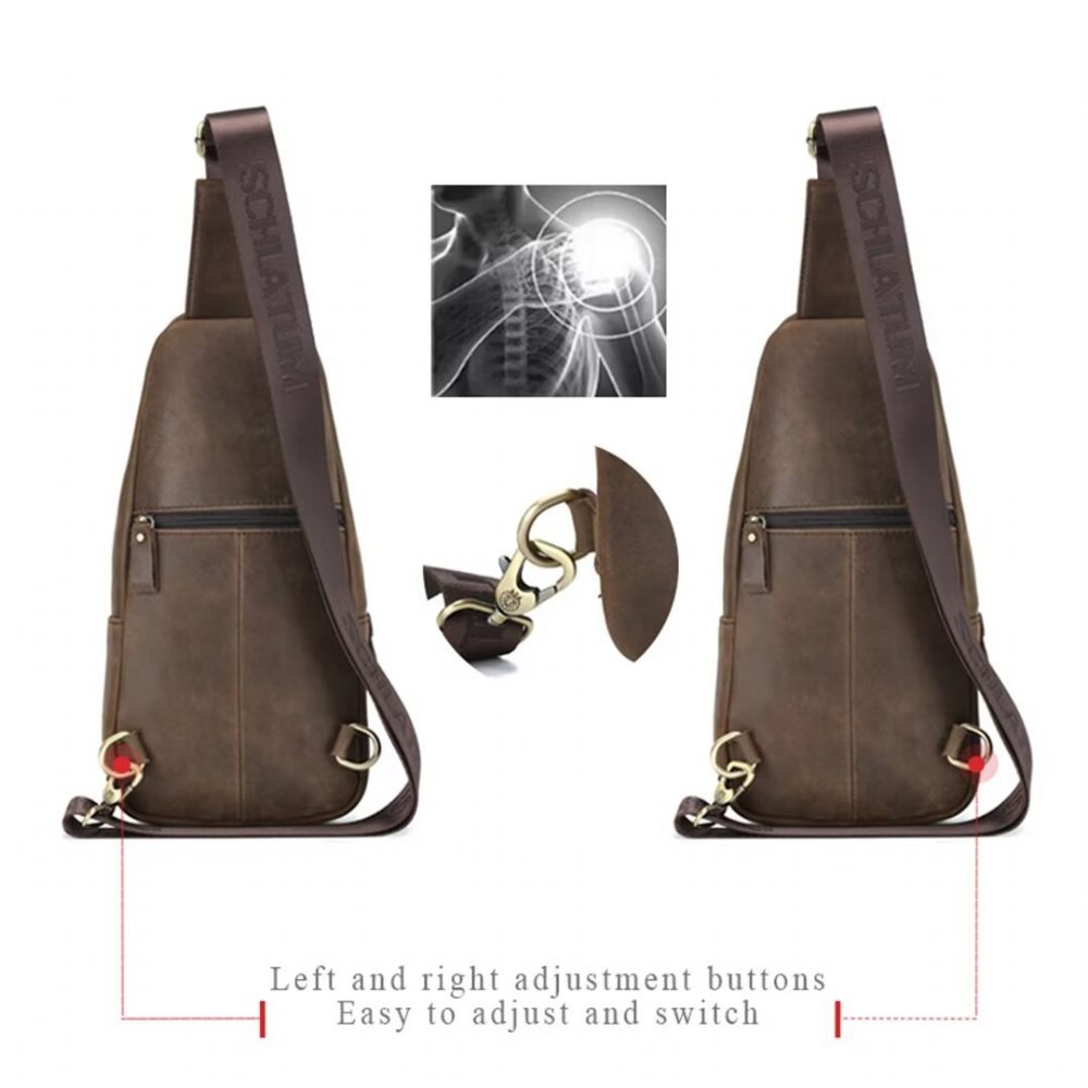 Sacs À Bandoulière Pour Hommes Executive Leather Day Tote - Marron