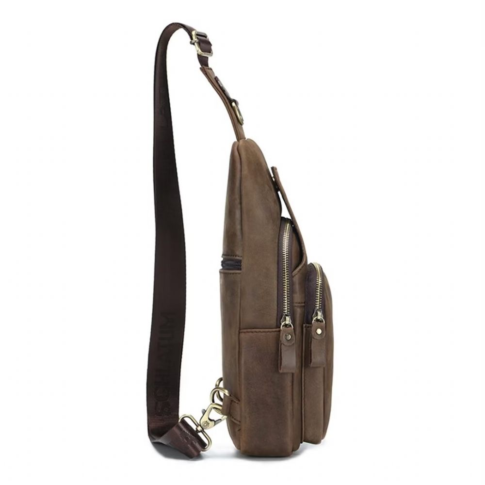 Sacs À Bandoulière Pour Hommes Executive Leather Day Tote - Marron