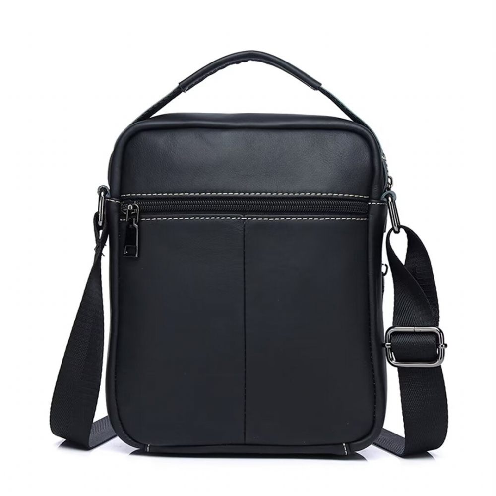 Sacs À Bandoulière Pour Hommes Majestic Journey Fourre-tout Cuir - Noir