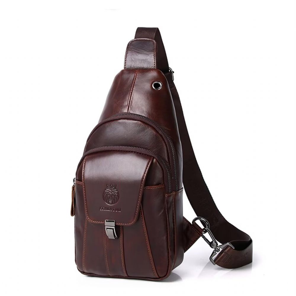 Sacs À Bandoulière Pour Hommes Metropolitan Leather Journey Tote - Noir