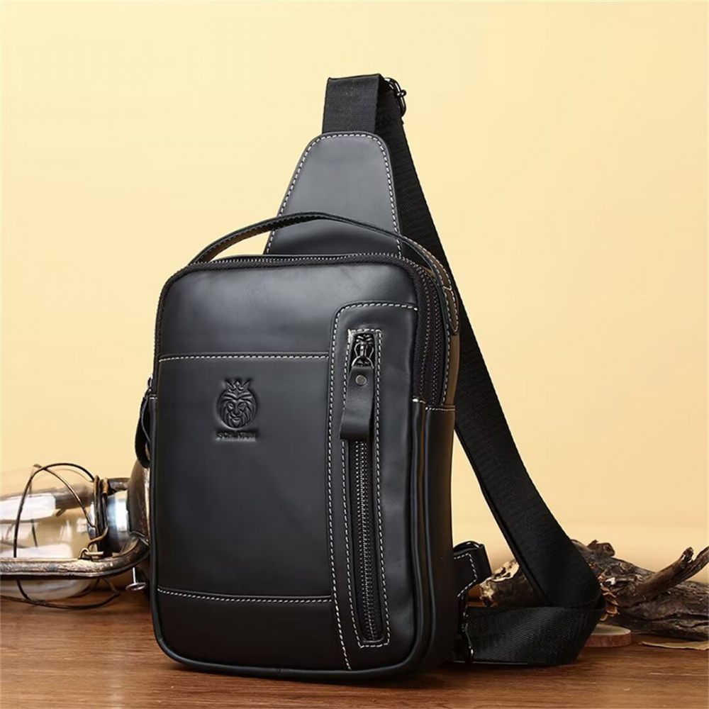 Sacs À Bandoulière Pour Hommes Metropolitan Leather Tote Classic - Noir