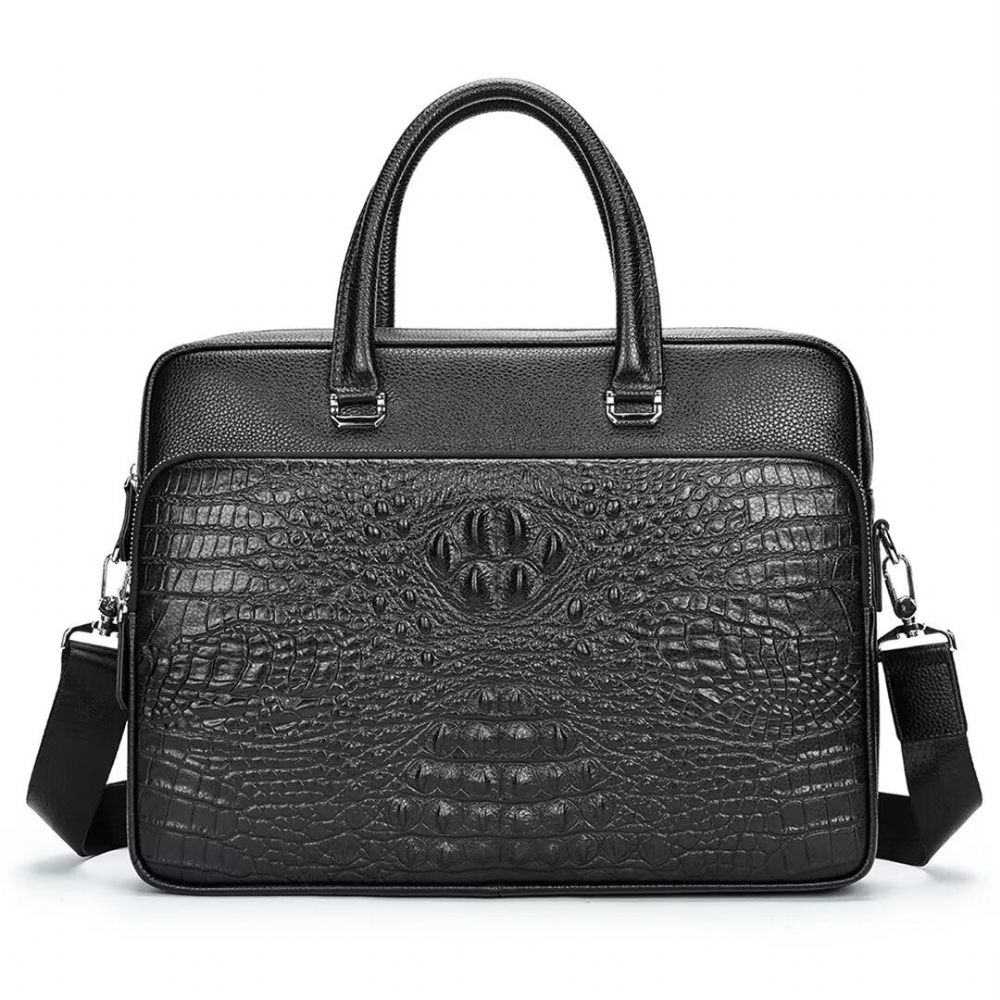 Sacs À Bandoulière Pour Hommes Pinnacle Prestige Alligator Tote - Noir