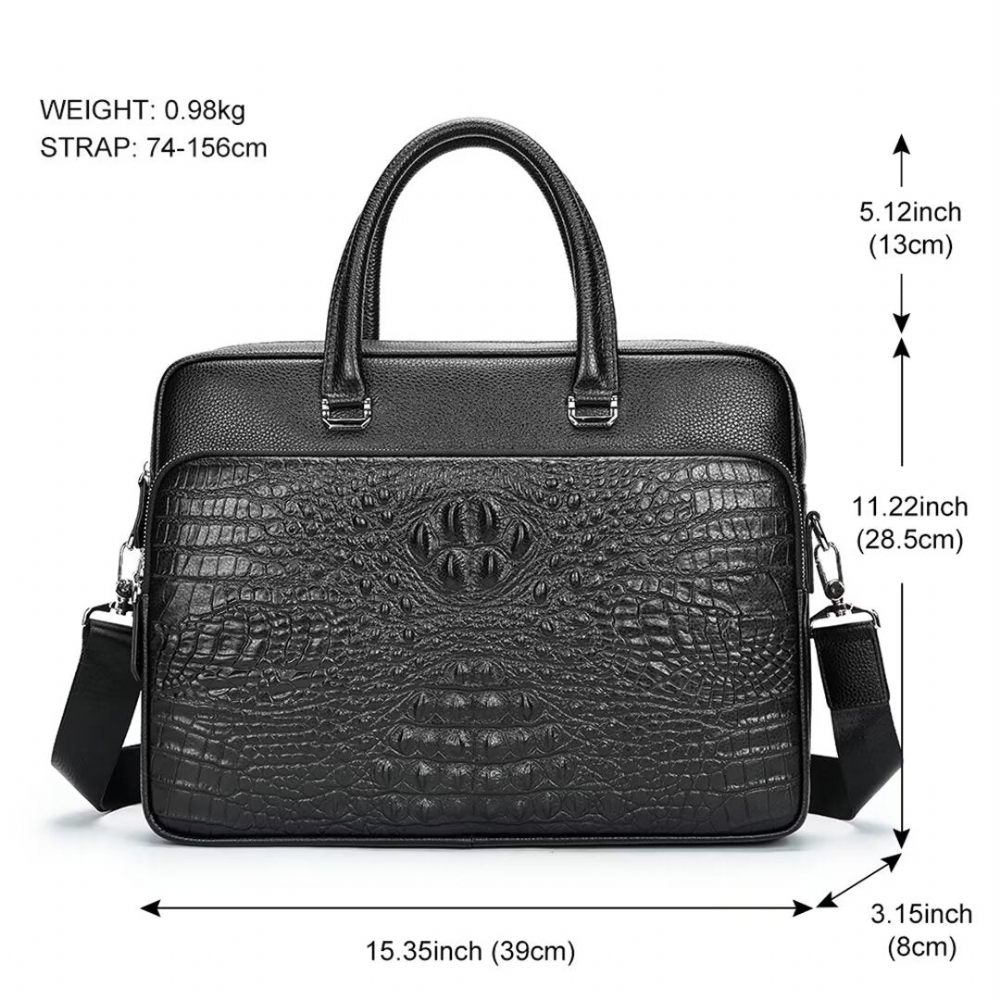 Sacs À Bandoulière Pour Hommes Pinnacle Prestige Alligator Tote - Noir