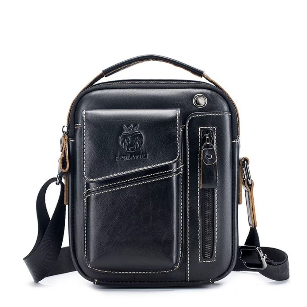 Sacs À Bandoulière Pour Hommes Regal Urbanite Satchel Cuir - Noir